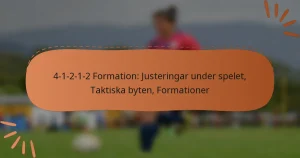 4-1-2-1-2 Formation: Justeringar under spelet, Taktiska byten, Formationer
