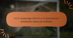 4-2-3-1 Justeringar från 4-1-2-1-2-formationen: Anfallsvidd, balans på mittfältet