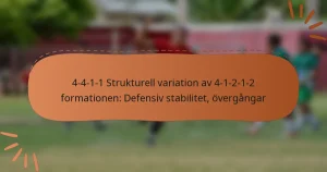 4-4-1-1 Strukturell variation av 4-1-2-1-2 formationen: Defensiv stabilitet, övergångar