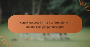 Kontringssetup i 4-1-2-1-2 formationen: Snabba övergångar, hastighet