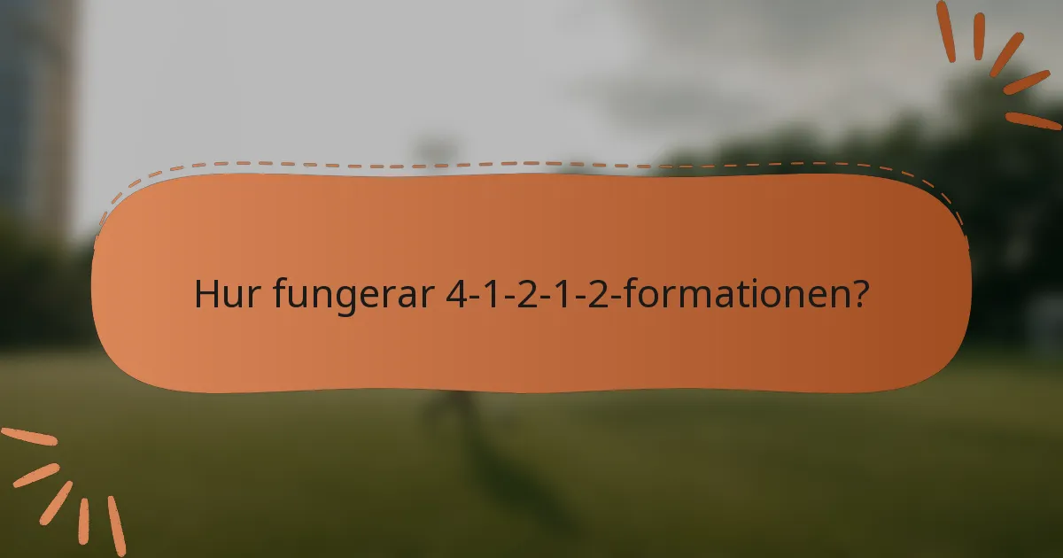 Hur fungerar 4-1-2-1-2-formationen?